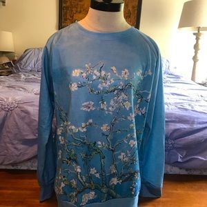 Vincent Van Gogh, medium, long sleeve shirt/ sweatshirt, “Almond Blossom.”